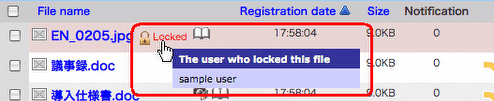 File locking:locking user